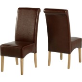 G10 Dining Chair Brown Pu